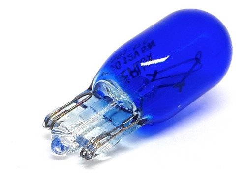 Lâmpadas miniatura t10 azul 12v