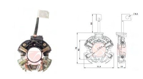 Porta-escova A-115-12V