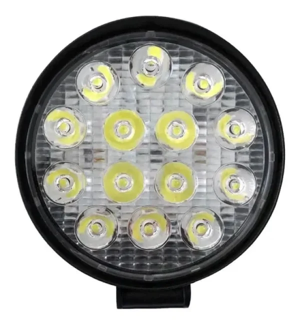 FAROL DE MILHA AUXILIAR DE 14 LEDS REDONDO