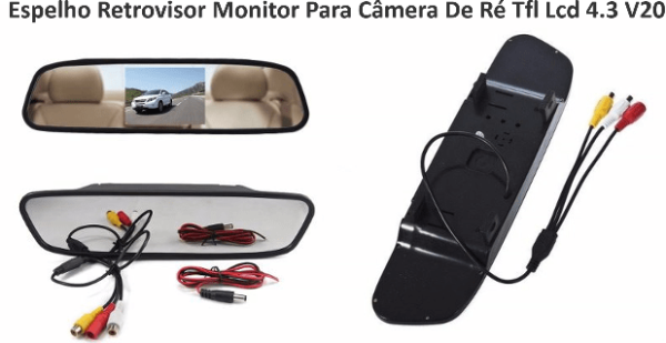 RETROVISOR S/ CÂMERA DE RÉ 9 (UNIVERSAL)