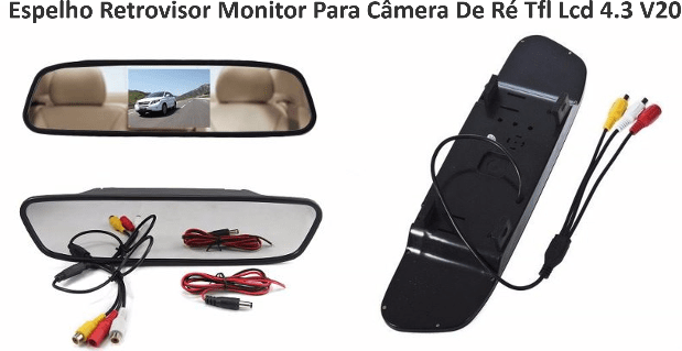RETROVISOR S/ CÂMERA DE RÉ 9 (UNIVERSAL)