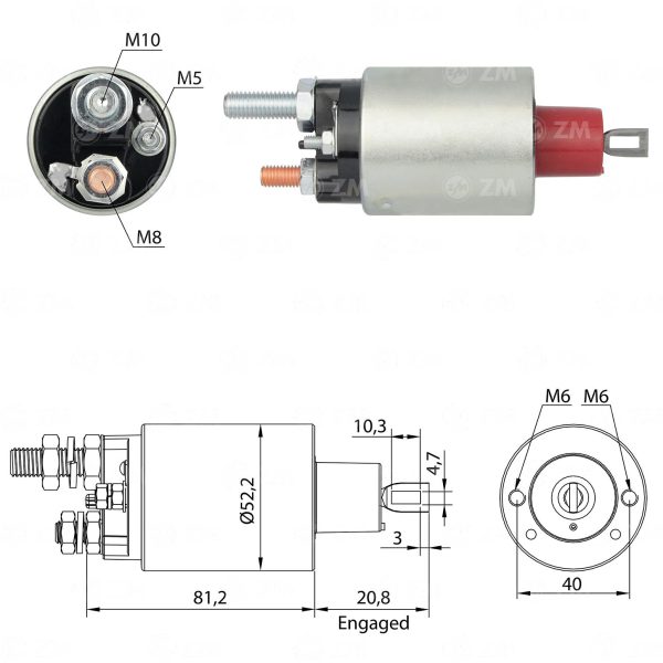 ZM 5.485 AUTOMATICO DE PARTIDA AUTOTEK C.VOLKS (12V)